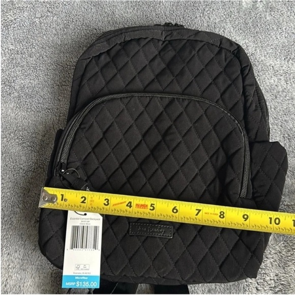 Vera Bradley Essential Compact Backpack in Microfiber Classic Black NWT - Picture 5 of 9